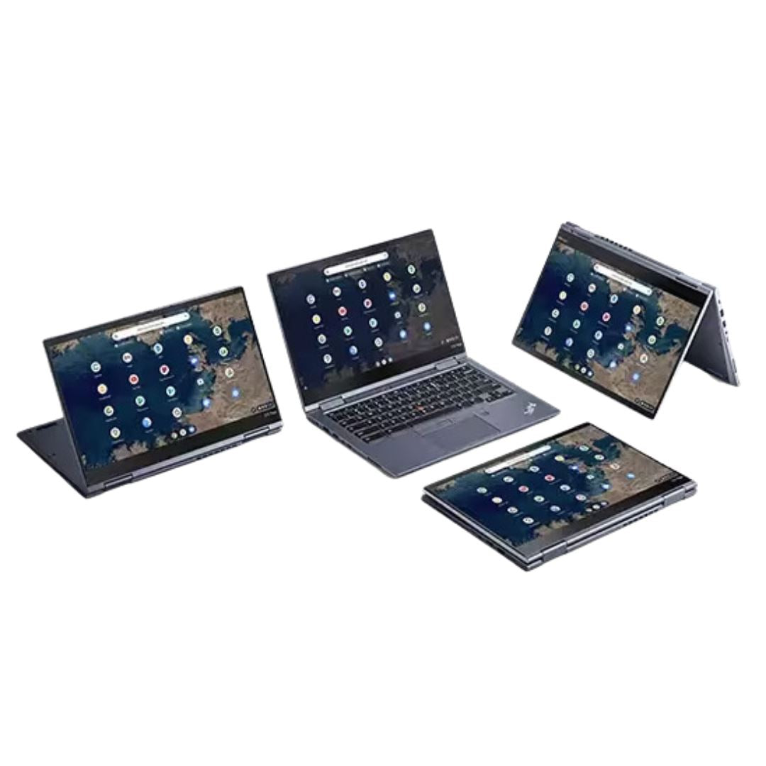 LENOVO THINKPAD C13 YOGA GEN1 CHROMEBOOK 13" 8 GB 128 GB SSD AMD RYZEN 5 3500C 2.1 GHz CHROME OS BLEU MINUIT ANGLAIS (Moyen)