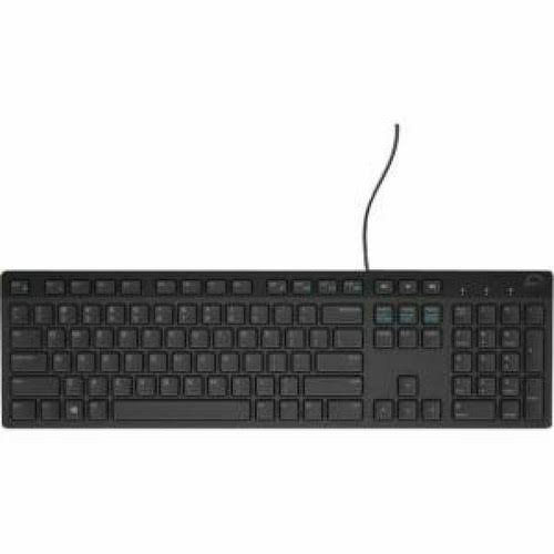 Clavier Dell KB1421 0M377H à touches silencieuses, fin, noir, filaire USB QWERTY