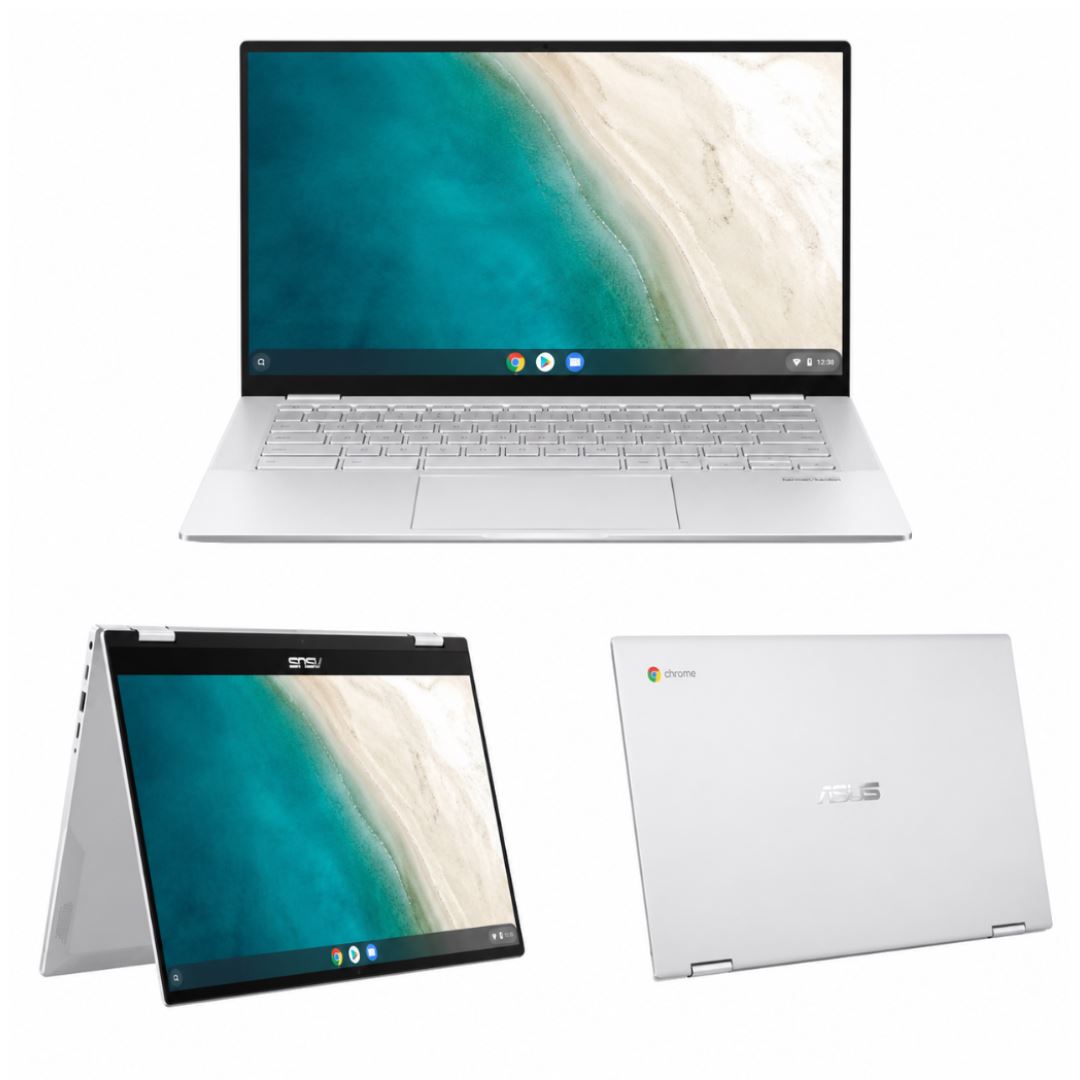 ASUS CHROMEBOOK FLIP C434 14" 8 Go 128 Go MMC I7-8500Y 1,50 GHz CHROME OS ARGENT ANGLAIS GB (Très bon état)
