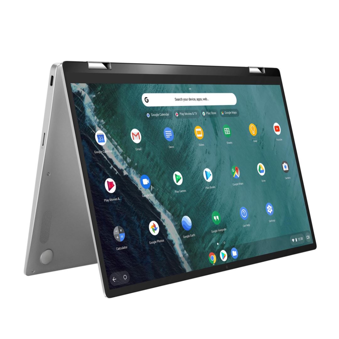 ASUS CHROMEBOOK FLIP C434 14" 8 Go 128 Go MMC I7-8500Y 1,50 GHz CHROME OS ARGENT ANGLAIS GB (Très bon état)