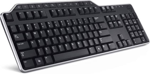 Clavier multimédia USB Dell KB522 QWERTY américain, plastique noir, touches de volume